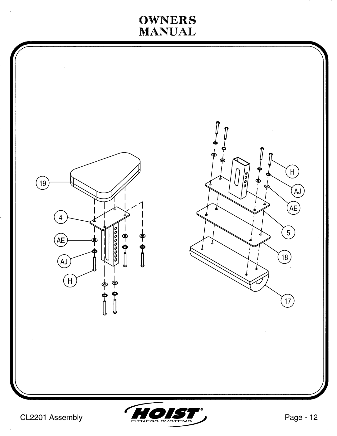 Hoist Fitness CL2201 manual 