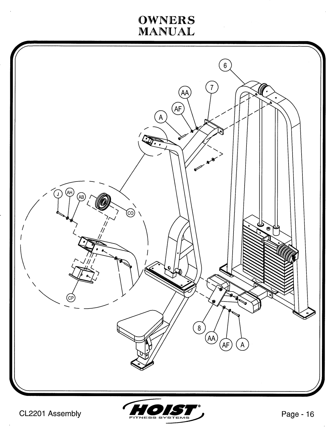 Hoist Fitness CL2201 manual 