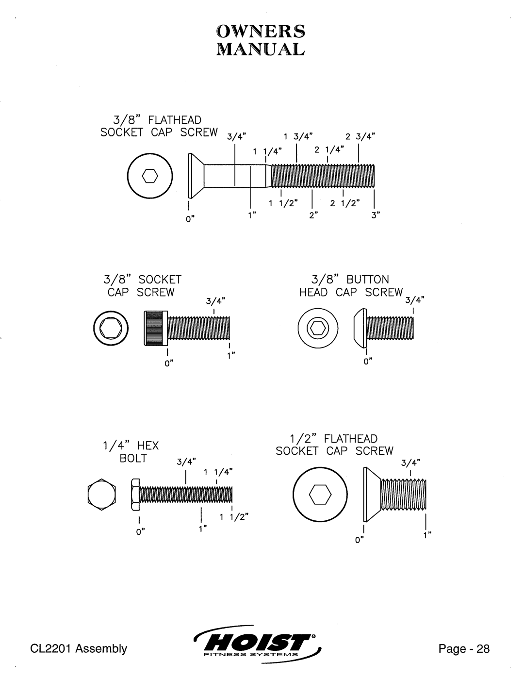 Hoist Fitness CL2201 manual 