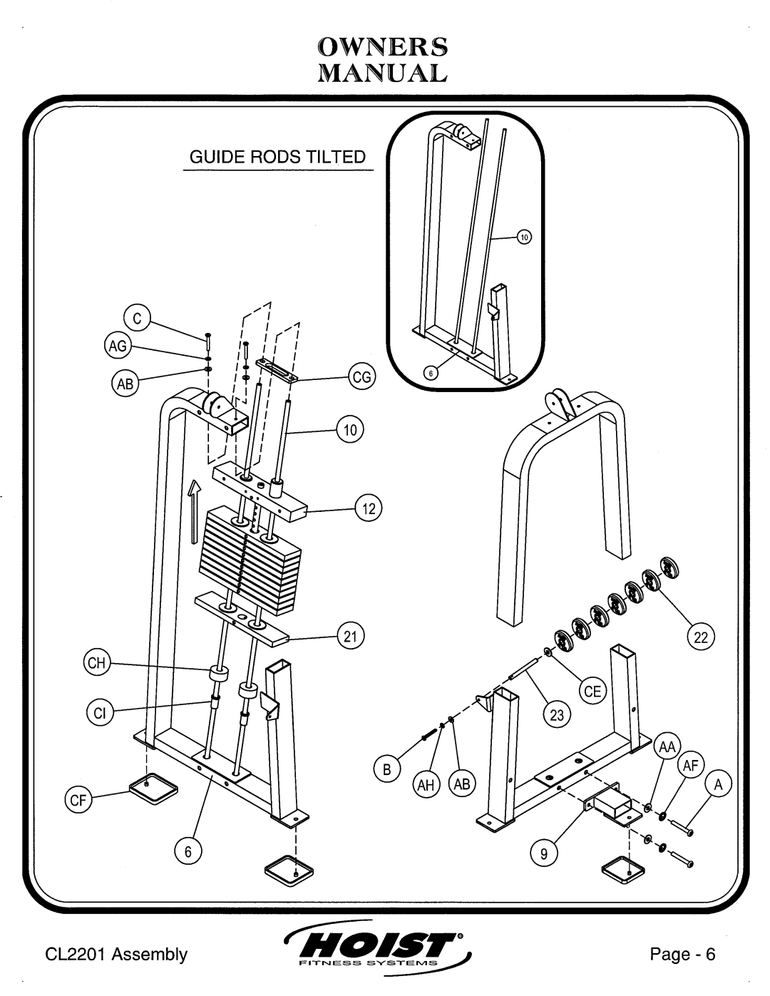 Hoist Fitness CL2201 manual 