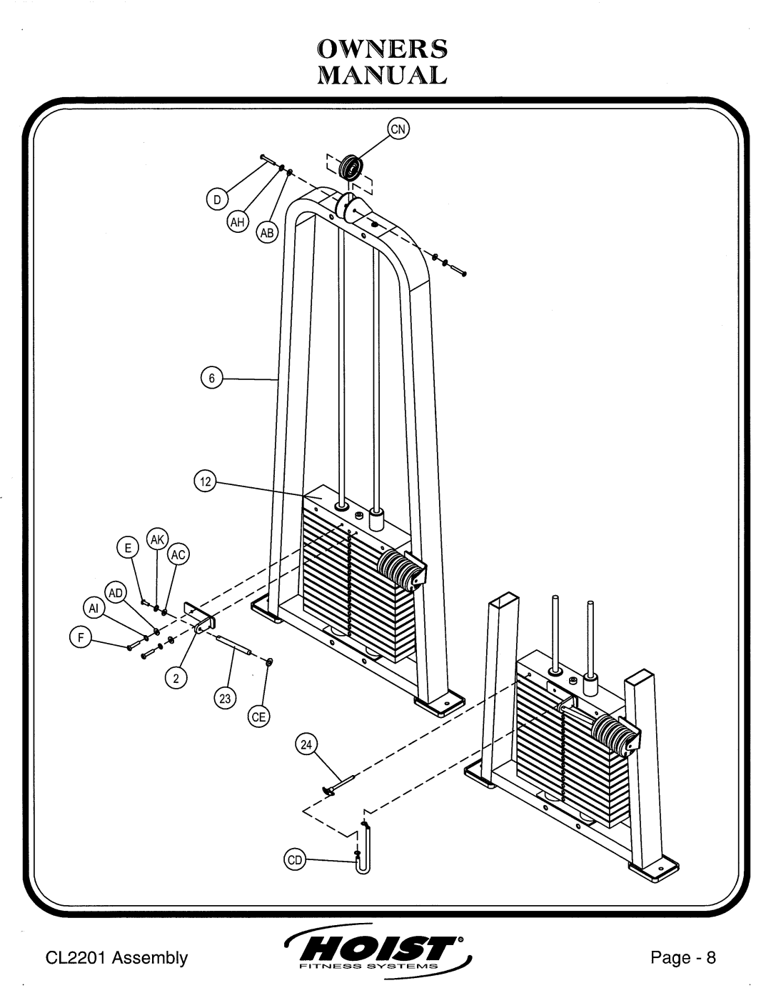 Hoist Fitness CL2201 manual 