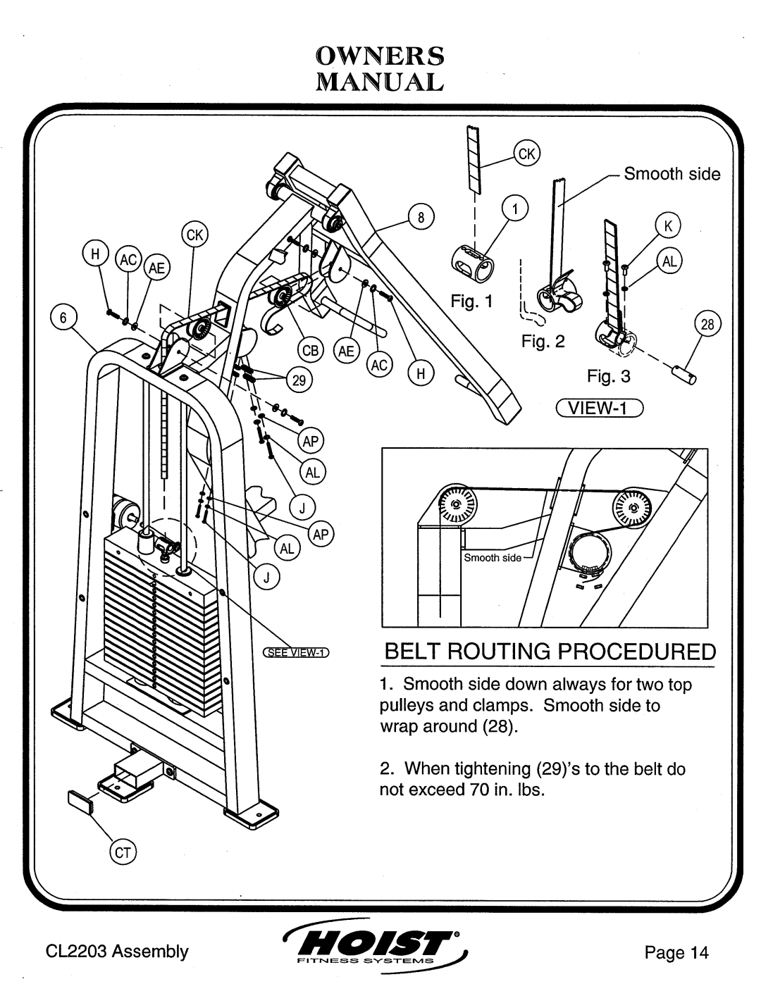 Hoist Fitness CL2203 manual 