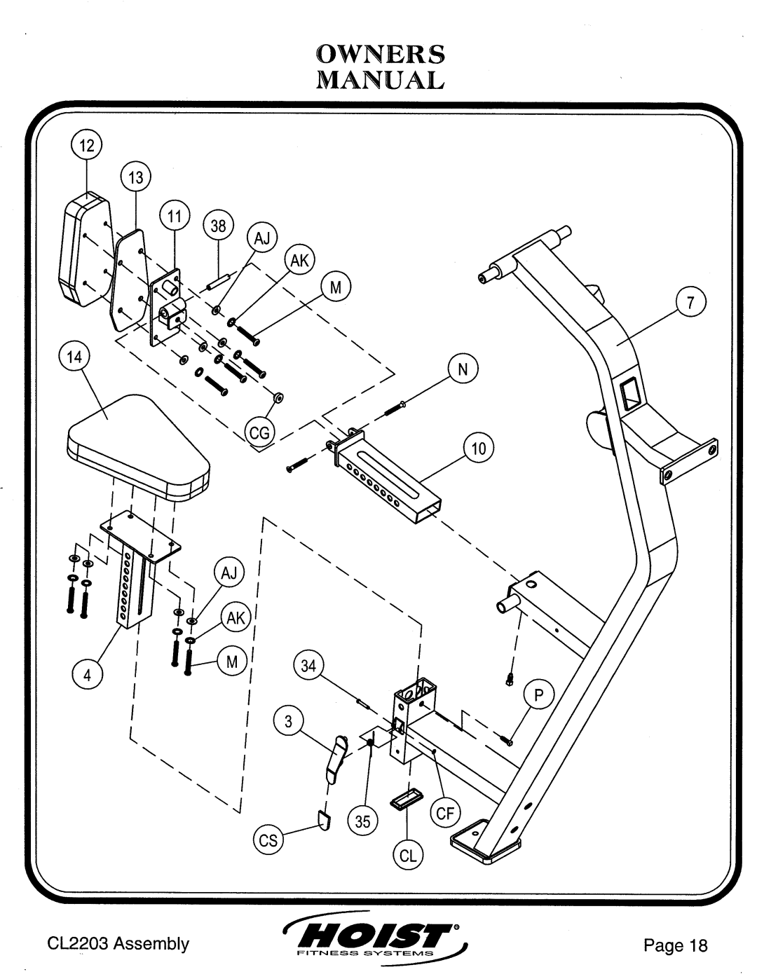 Hoist Fitness CL2203 manual 