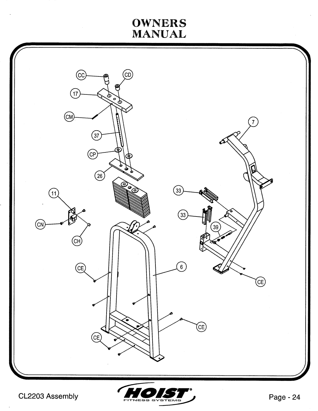 Hoist Fitness CL2203 manual 