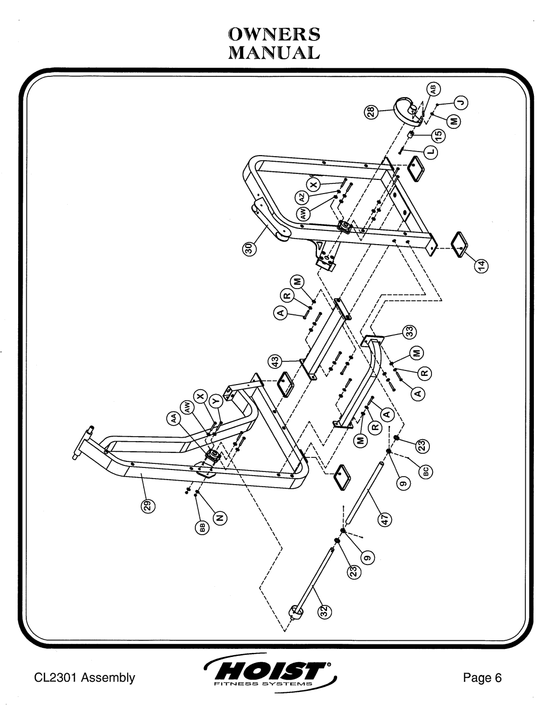 Hoist Fitness CL2301 manual 