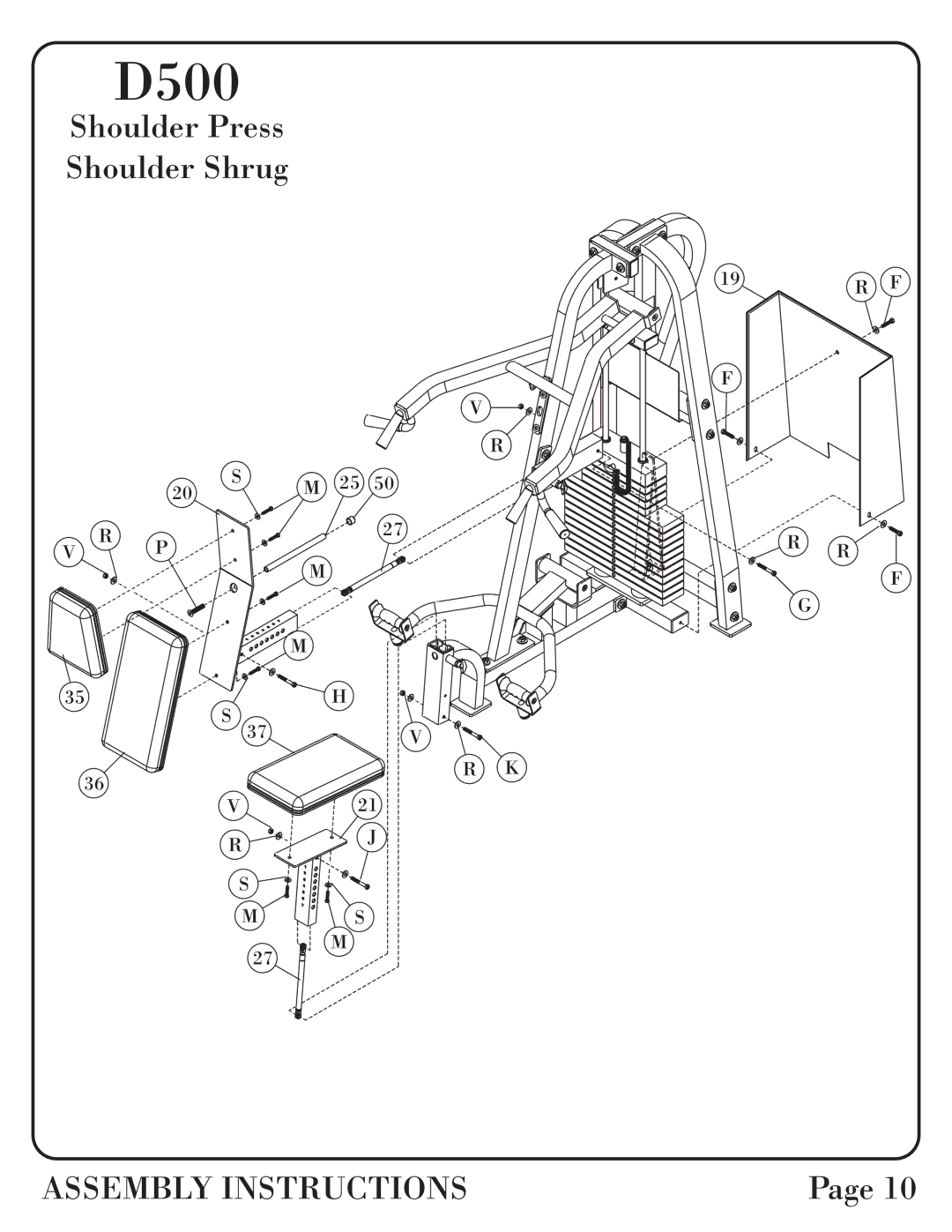 Hoist Fitness dual500 manual 37V V21 