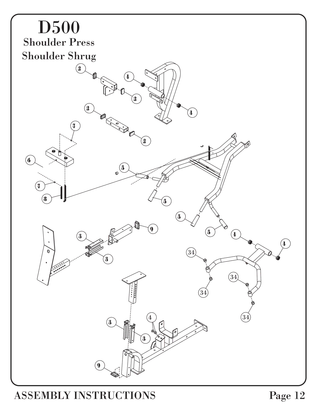 Hoist Fitness dual500 manual D500 