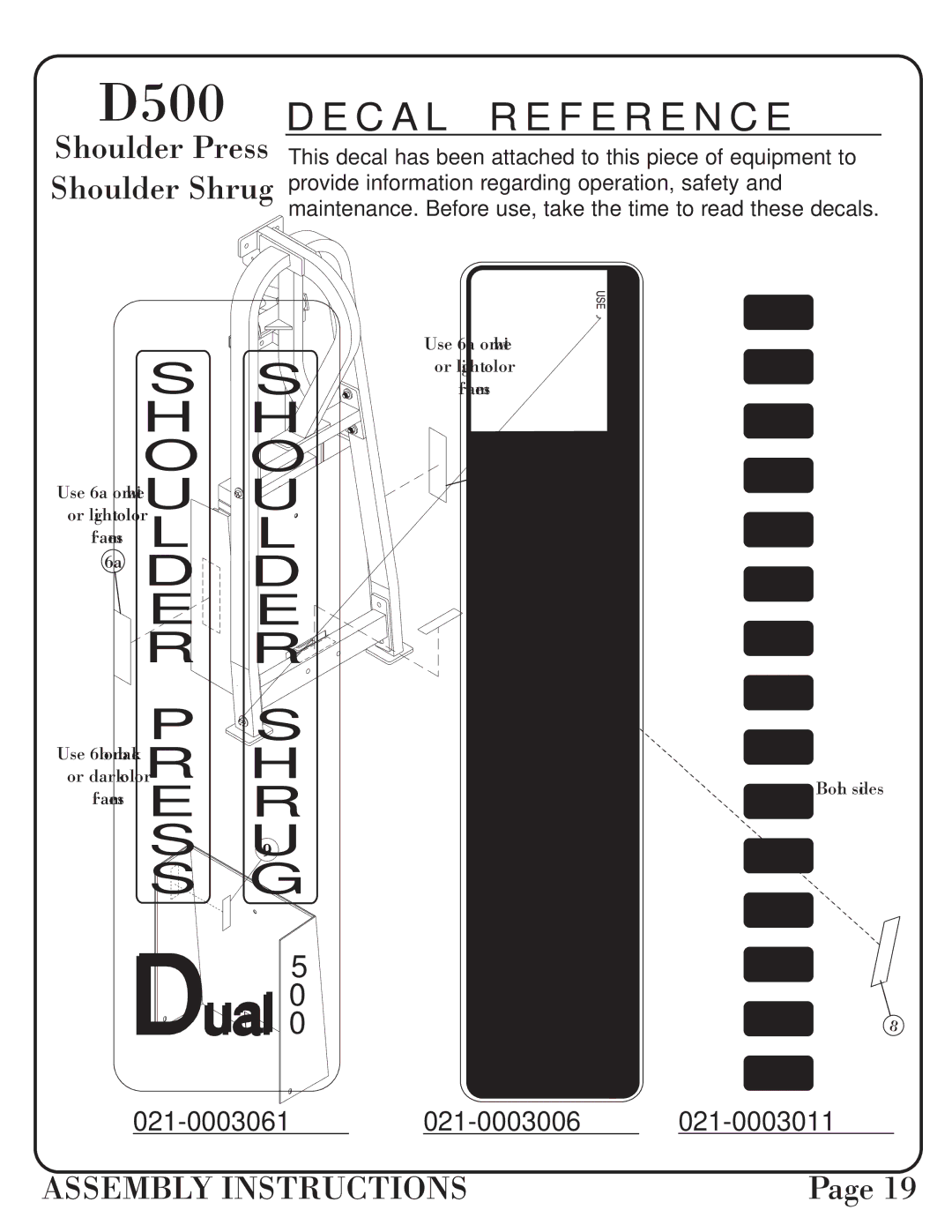 Hoist Fitness dual500 manual Ual 