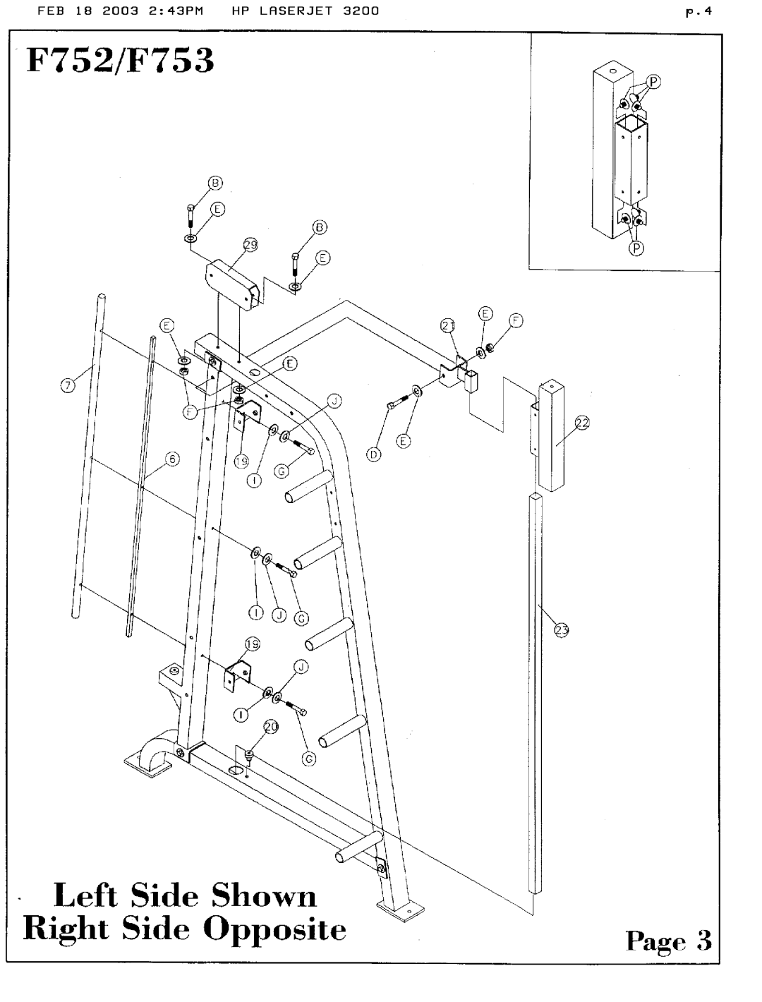 Hoist Fitness F752, F753 manual 