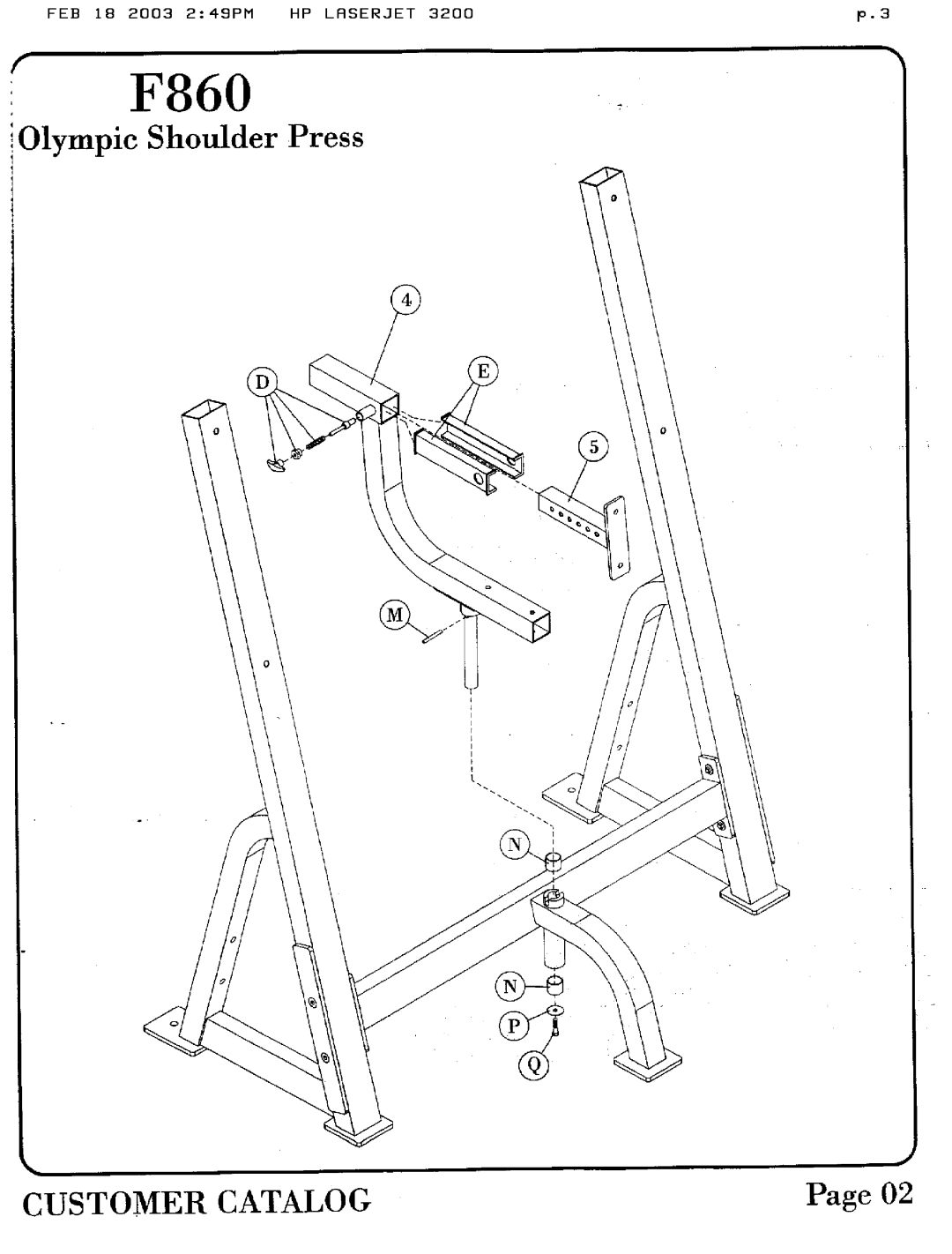 Hoist Fitness f860 manual 