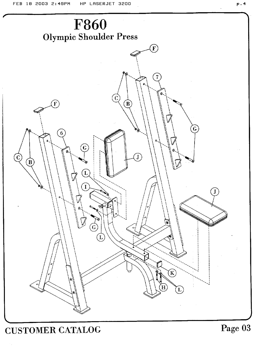 Hoist Fitness f860 manual 