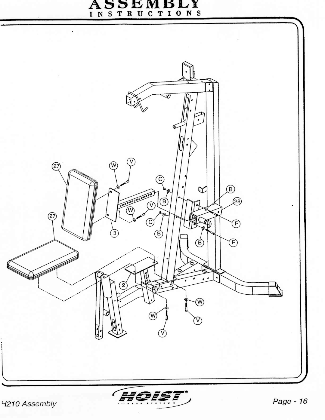 Hoist Fitness H210 manual 