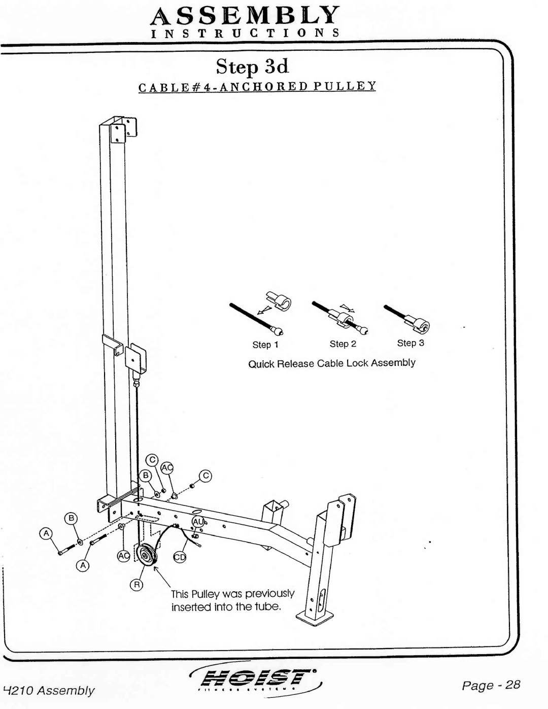 Hoist Fitness H210 manual 