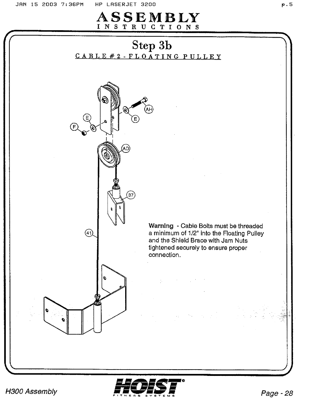 Hoist Fitness H300 manual 