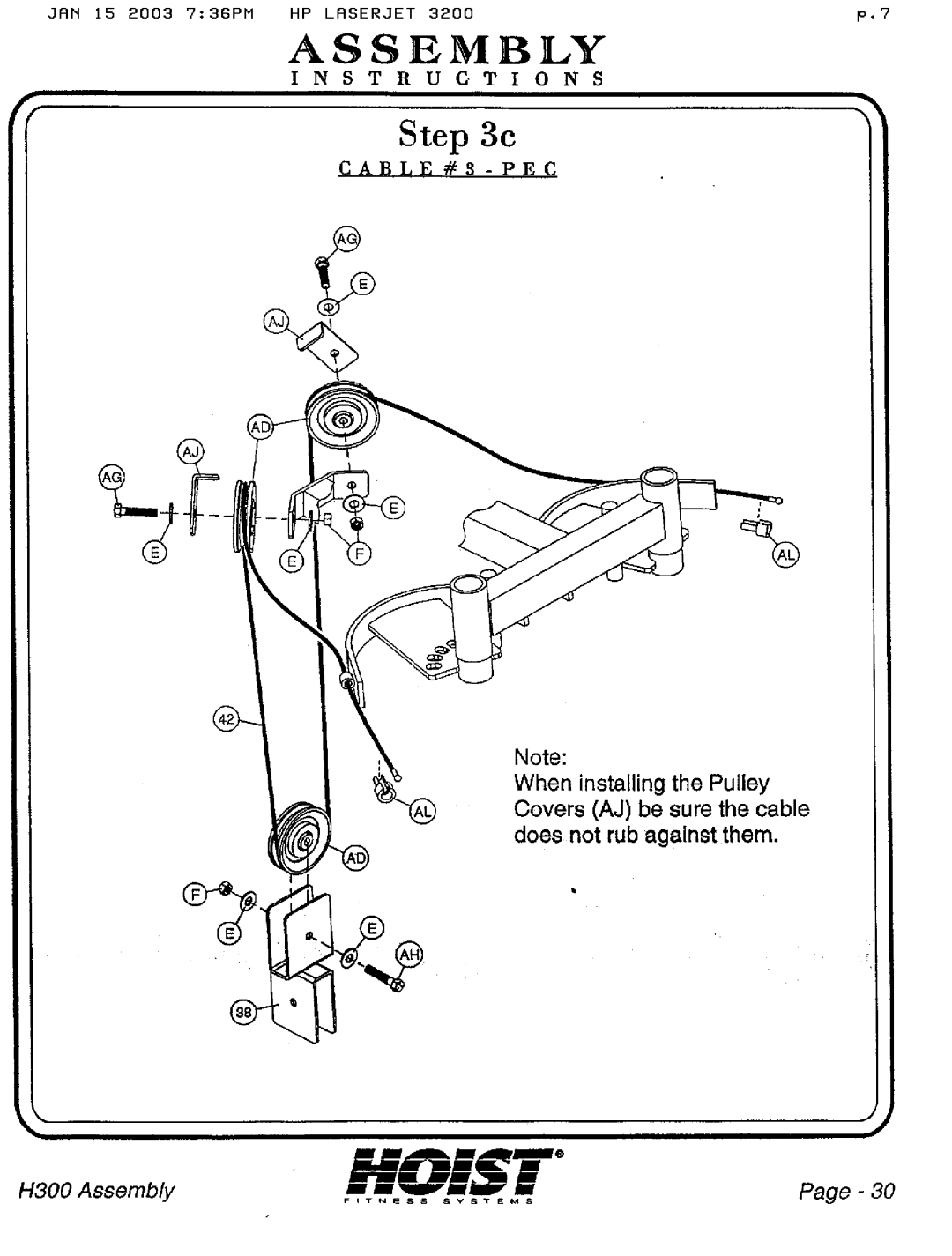 Hoist Fitness H300 manual 