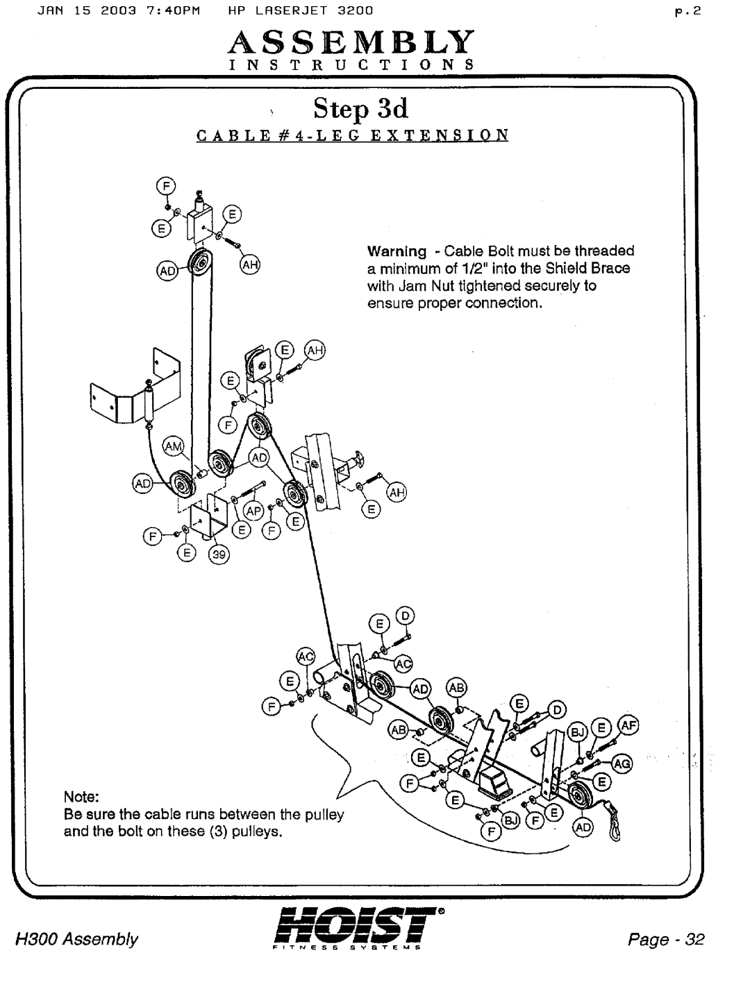 Hoist Fitness H300 manual 