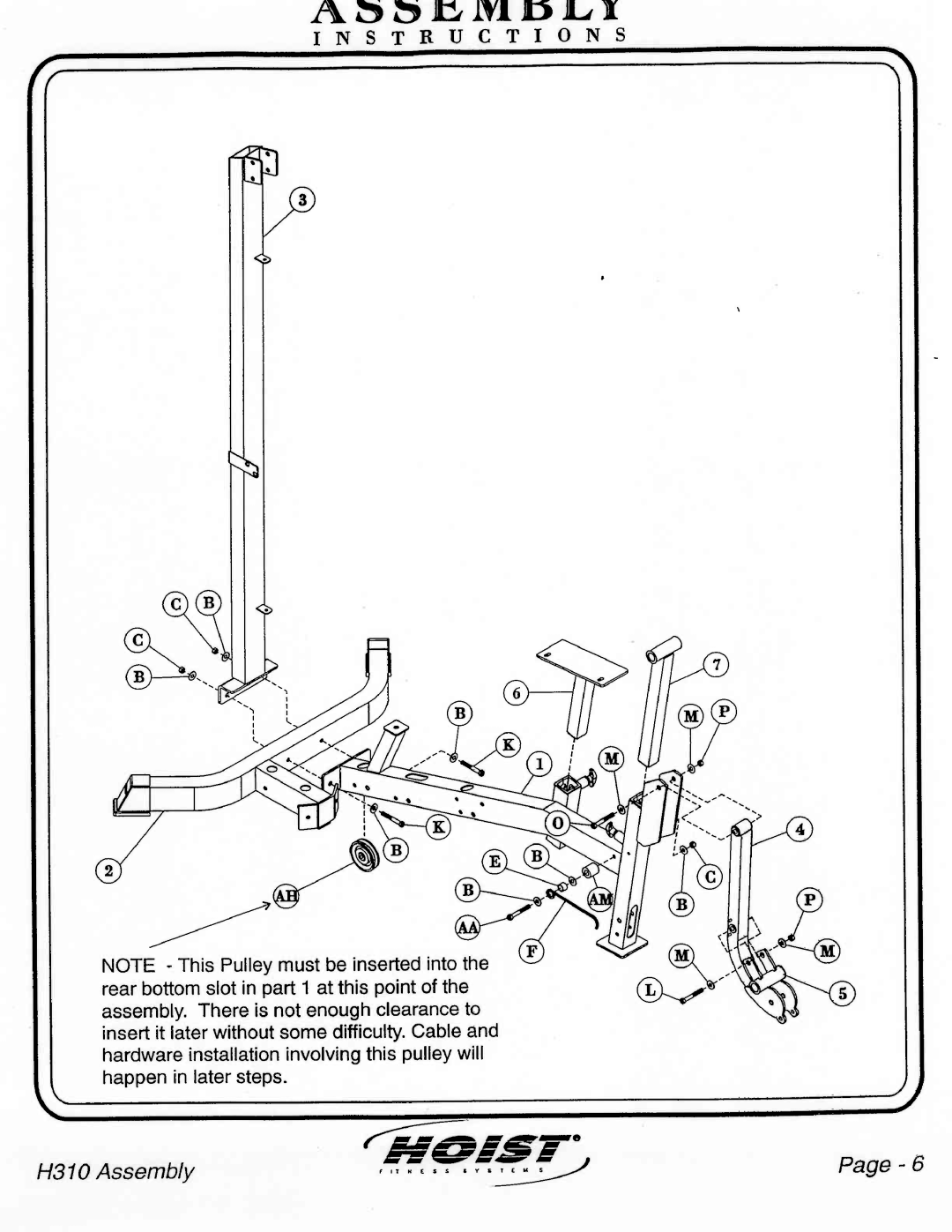 Hoist Fitness H310 manual 