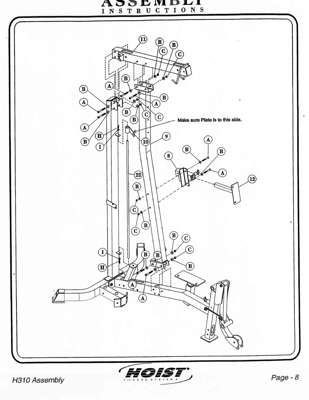 Hoist Fitness H310 manual 