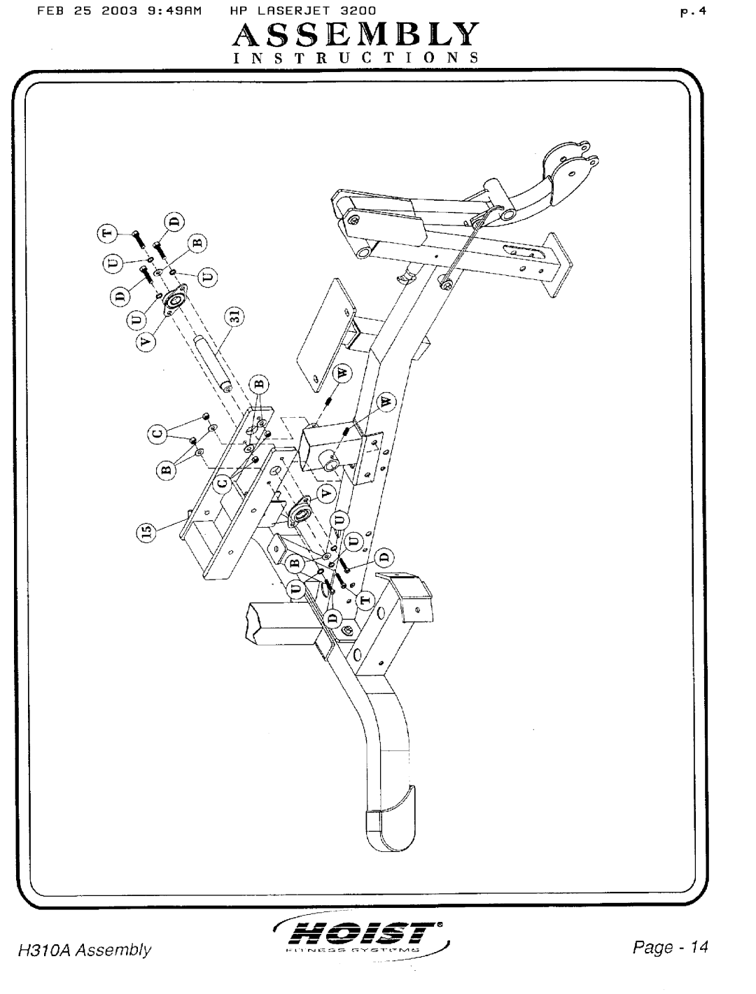 Hoist Fitness H310A manual 