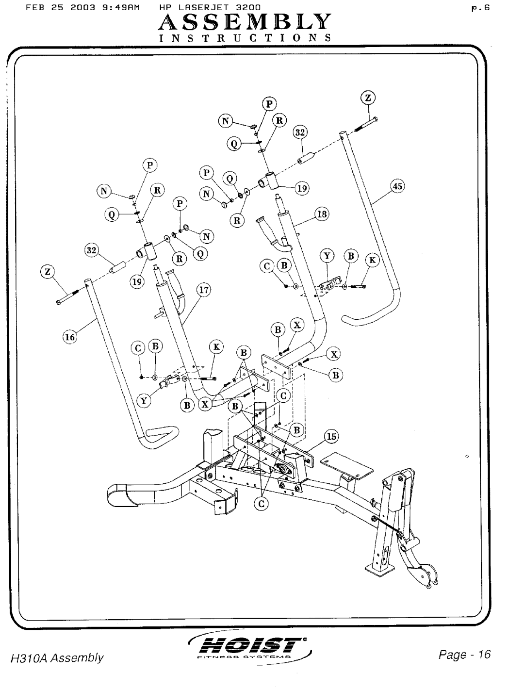 Hoist Fitness H310A manual 