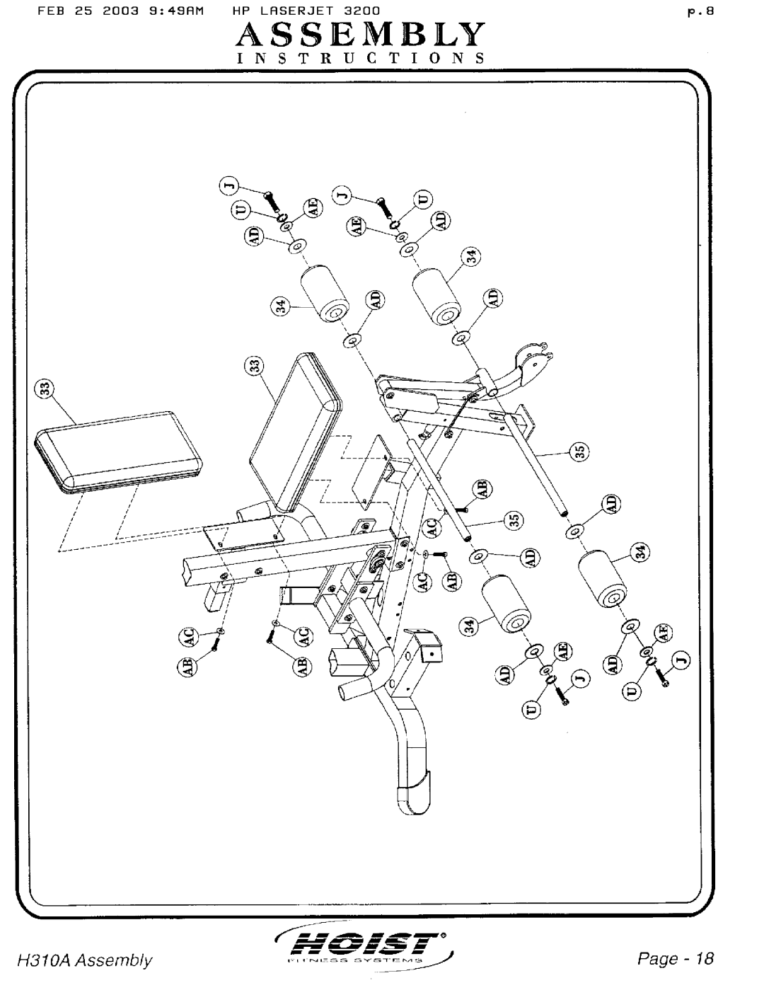 Hoist Fitness H310A manual 