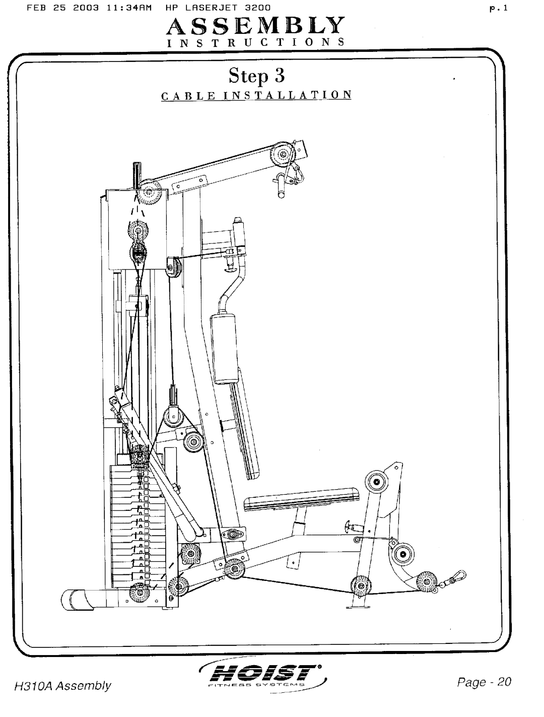 Hoist Fitness H310A manual 