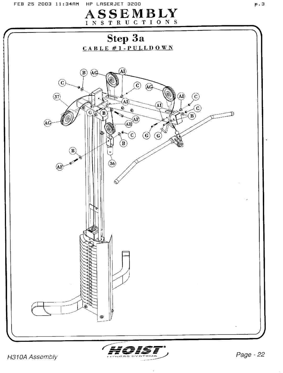 Hoist Fitness H310A manual 