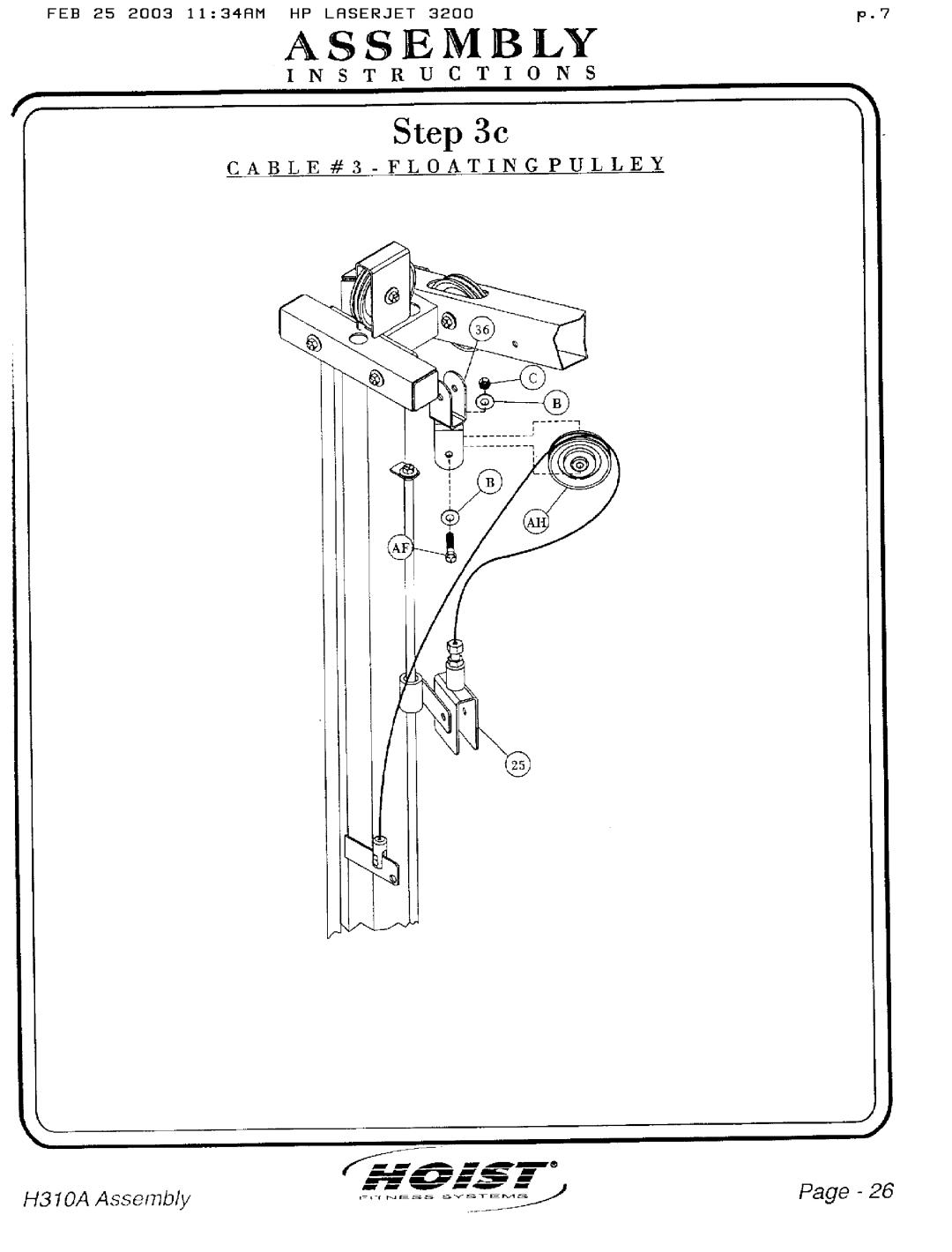 Hoist Fitness H310A manual 