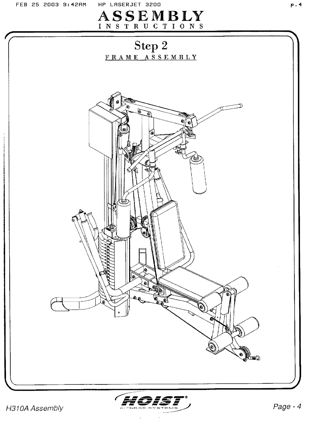 Hoist Fitness H310A manual 