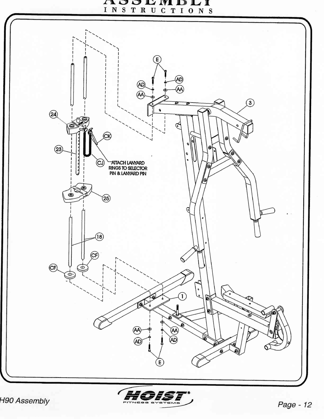 Hoist Fitness H90 manual 