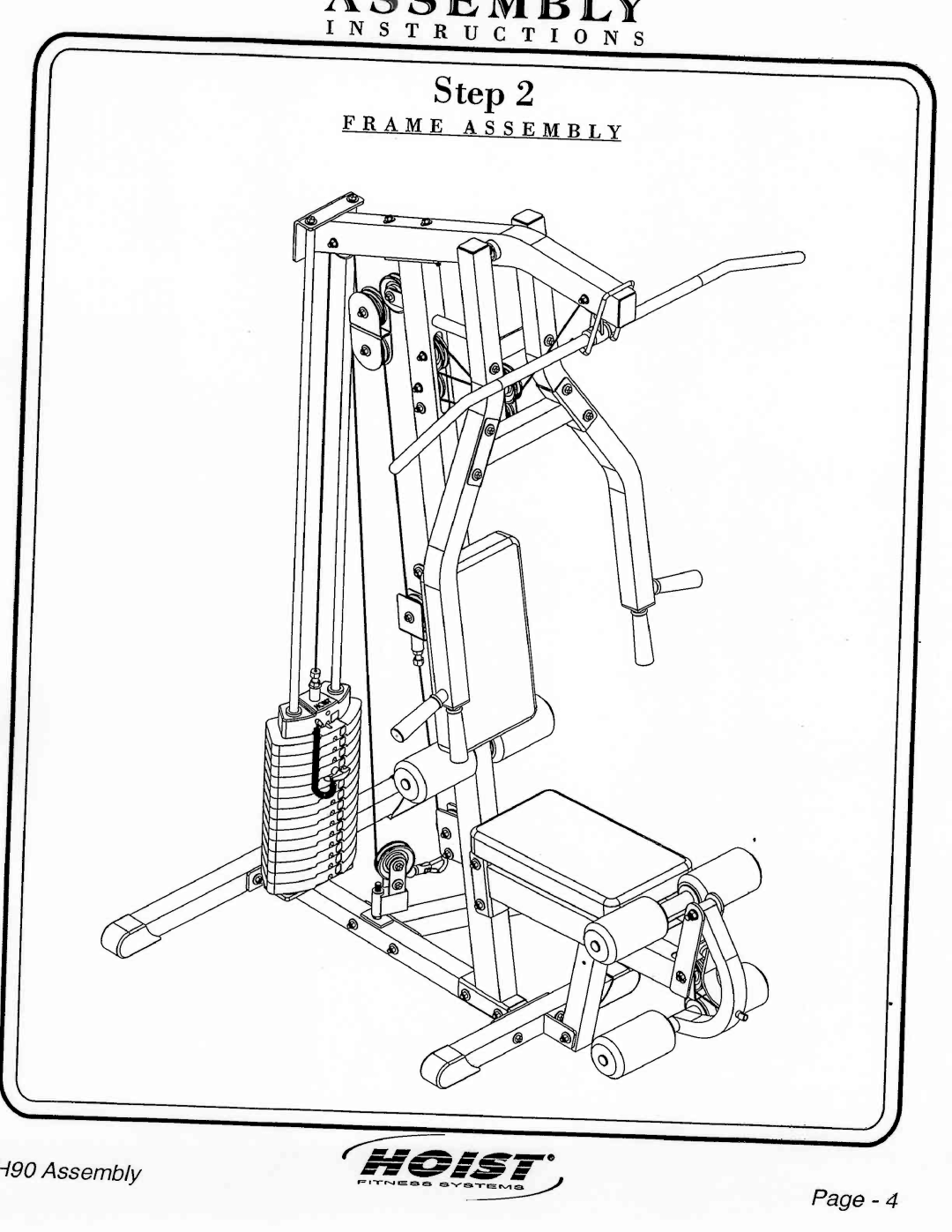 Hoist Fitness H90 manual 