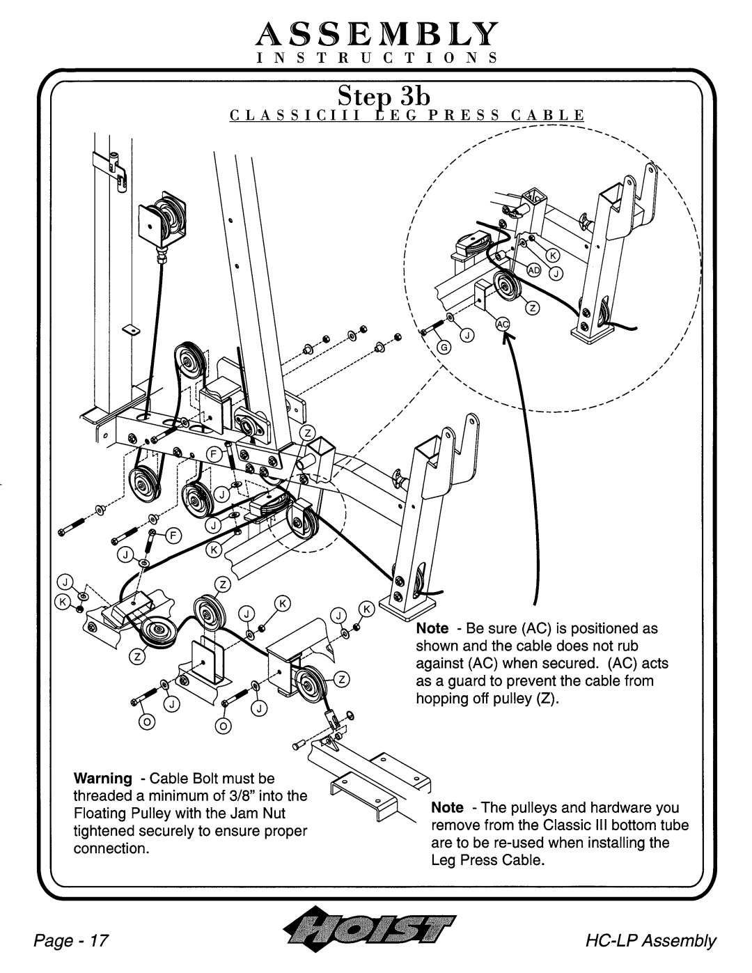 Hoist Fitness HC-LP manual 