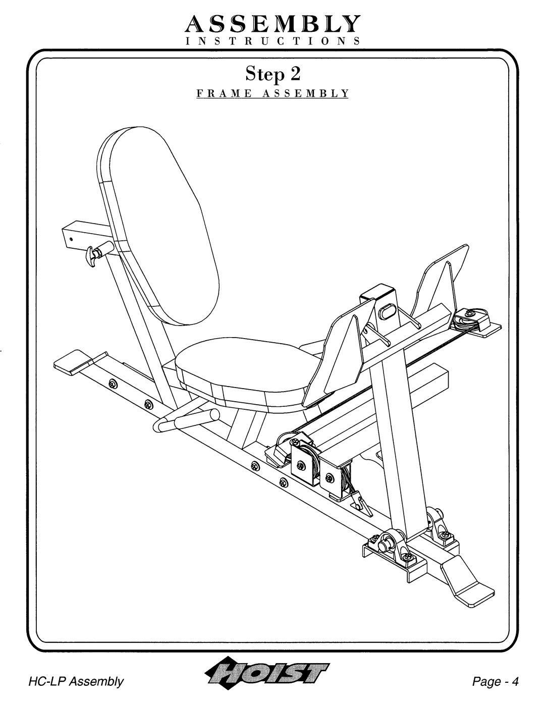 Hoist Fitness HC-LP manual 