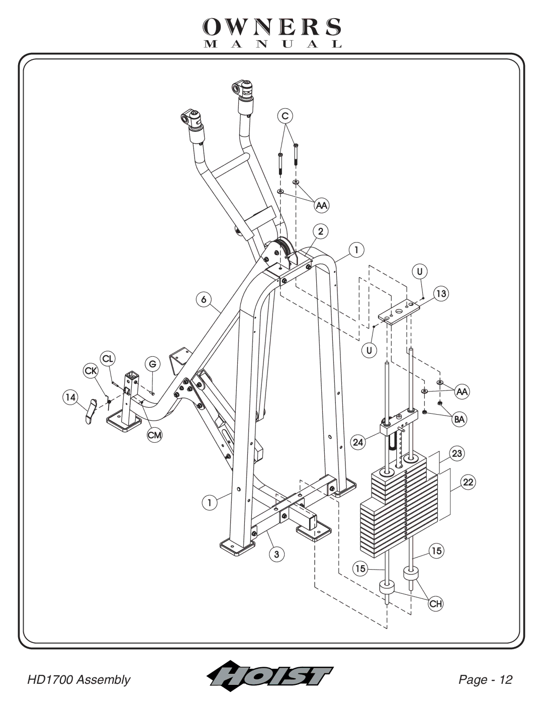 Hoist Fitness HD1700 owner manual N U a L 