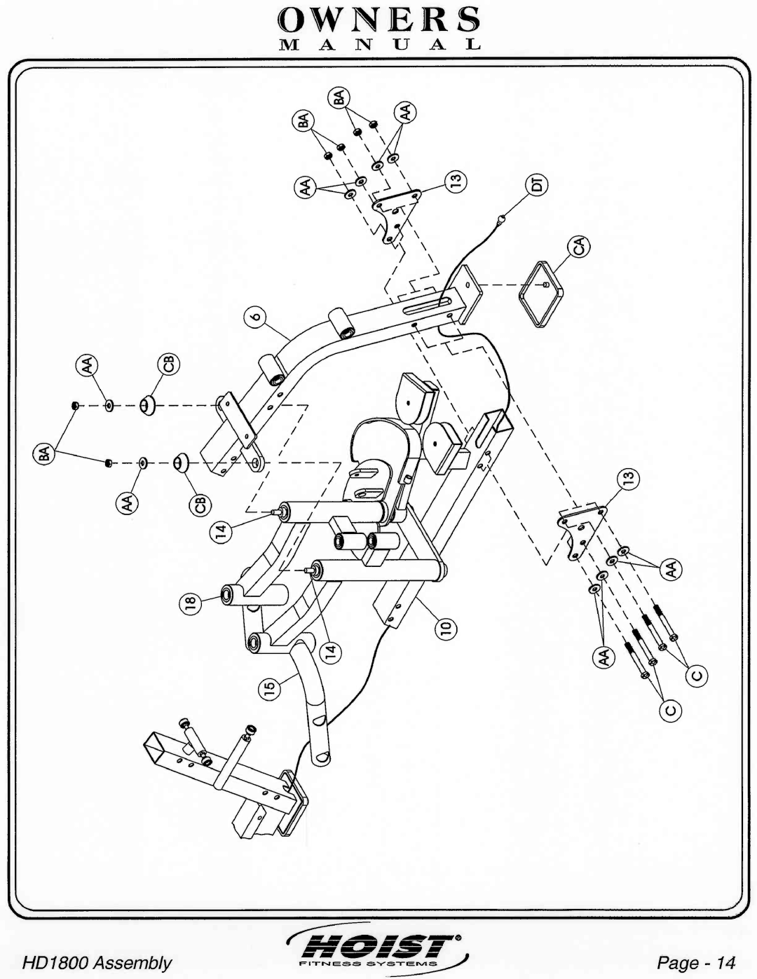 Hoist Fitness HD1800 manual 