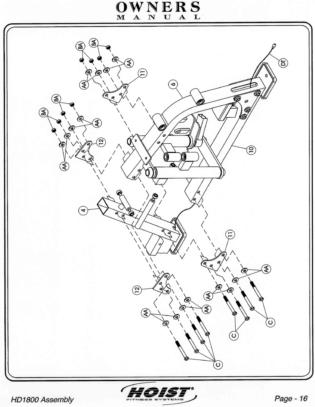 Hoist Fitness HD1800 manual 