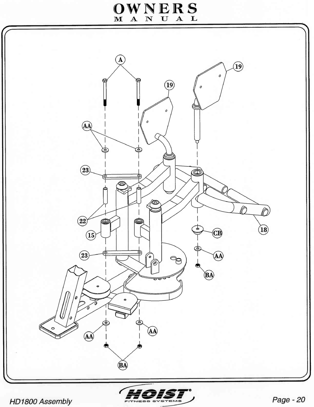 Hoist Fitness HD1800 manual 