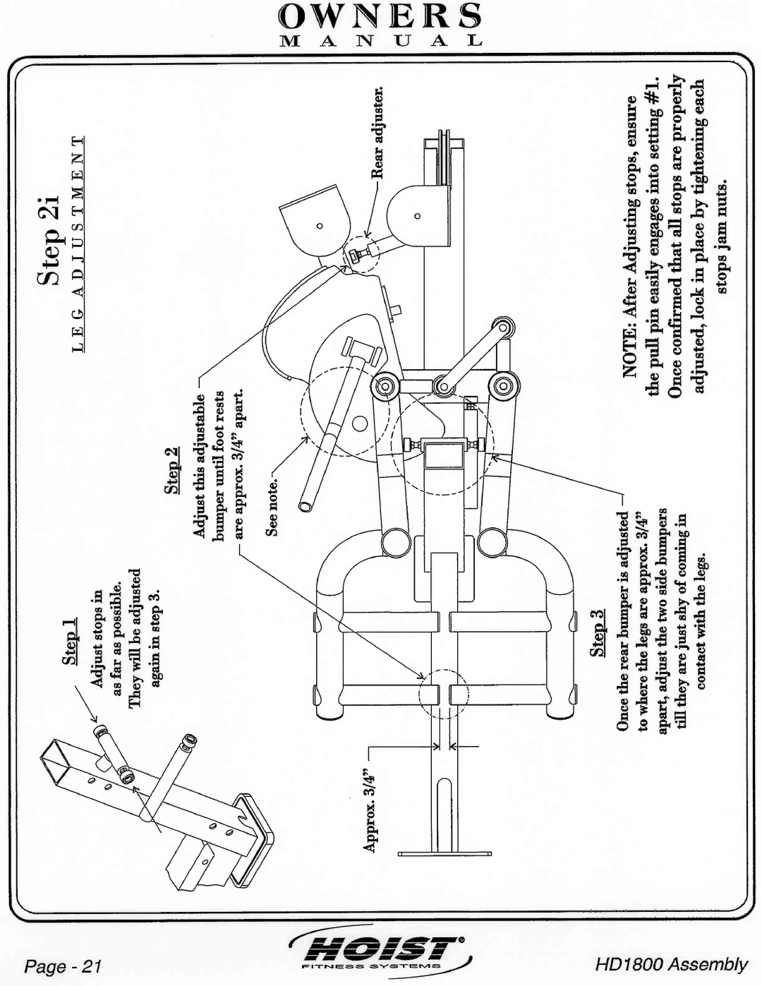 Hoist Fitness HD1800 manual 