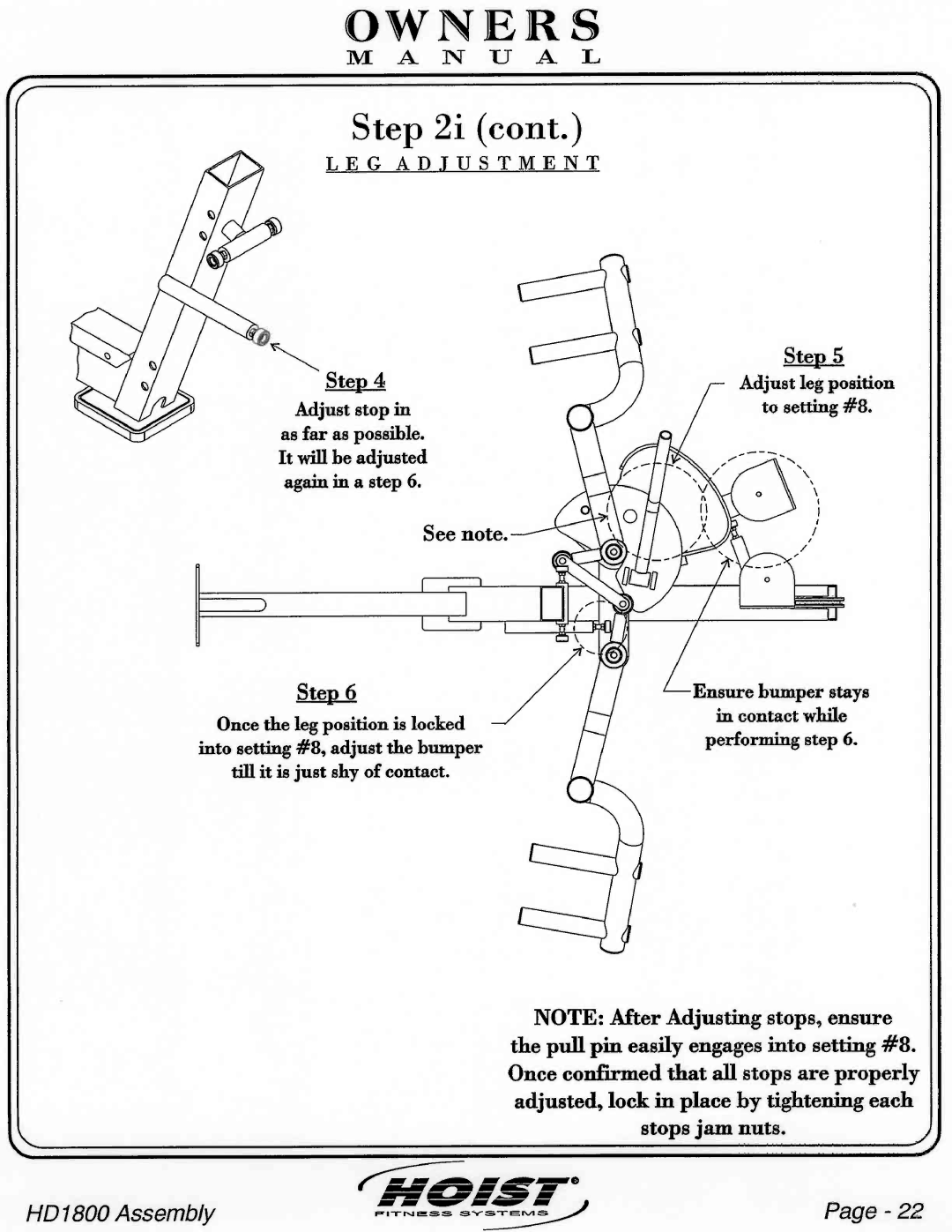 Hoist Fitness HD1800 manual 