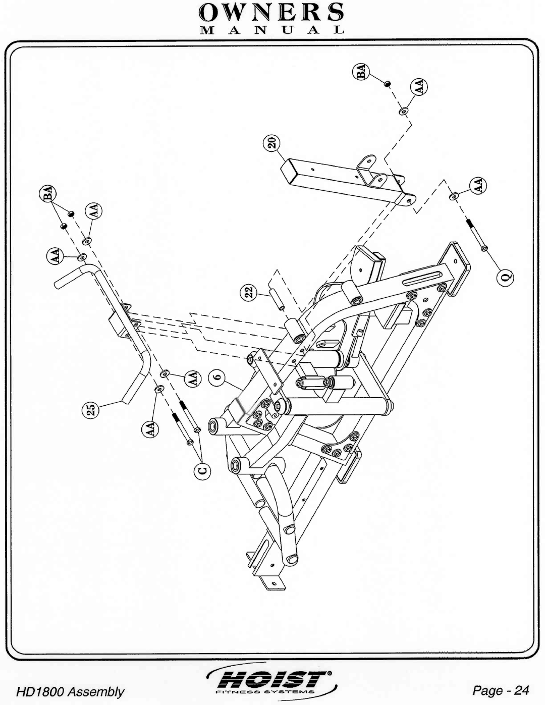 Hoist Fitness HD1800 manual 