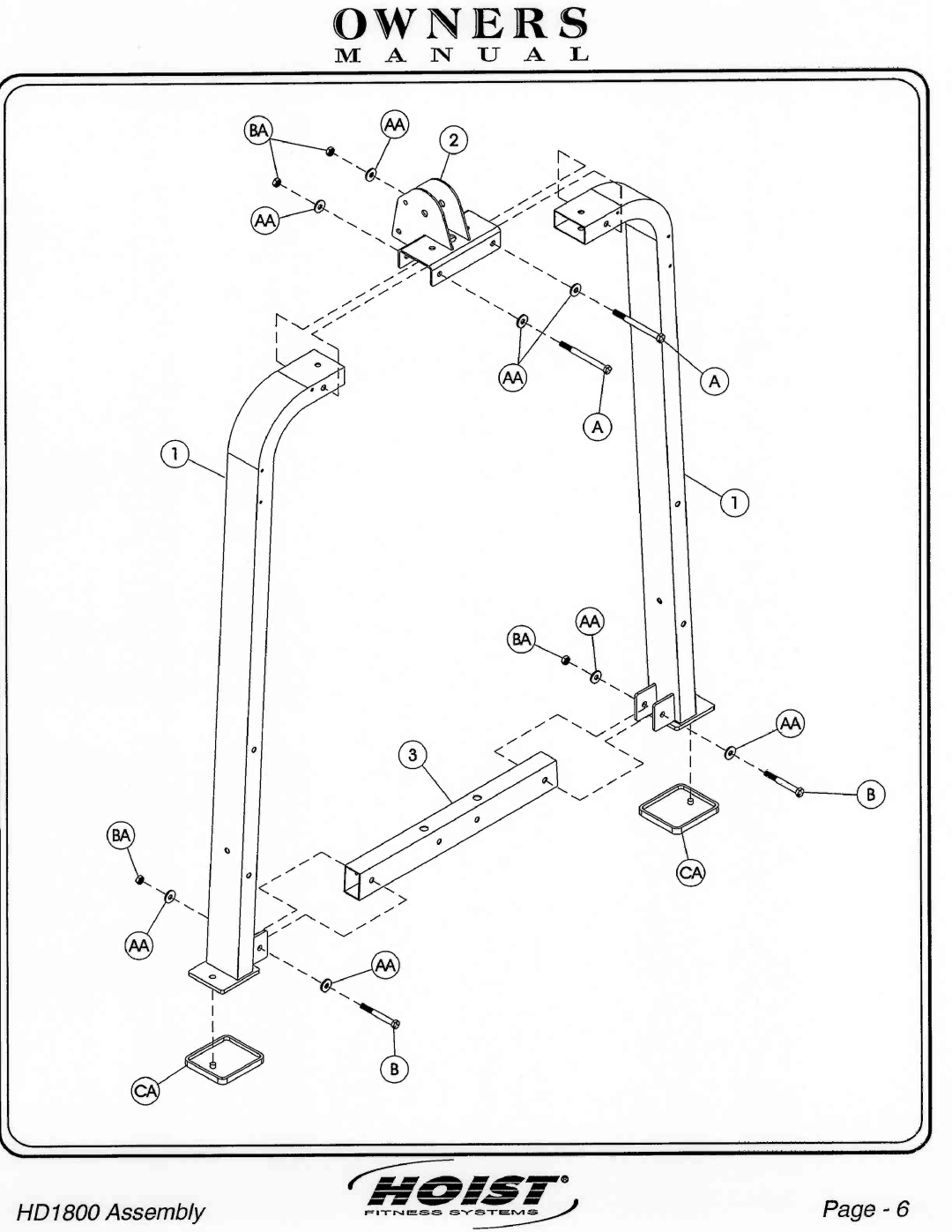 Hoist Fitness HD1800 manual 