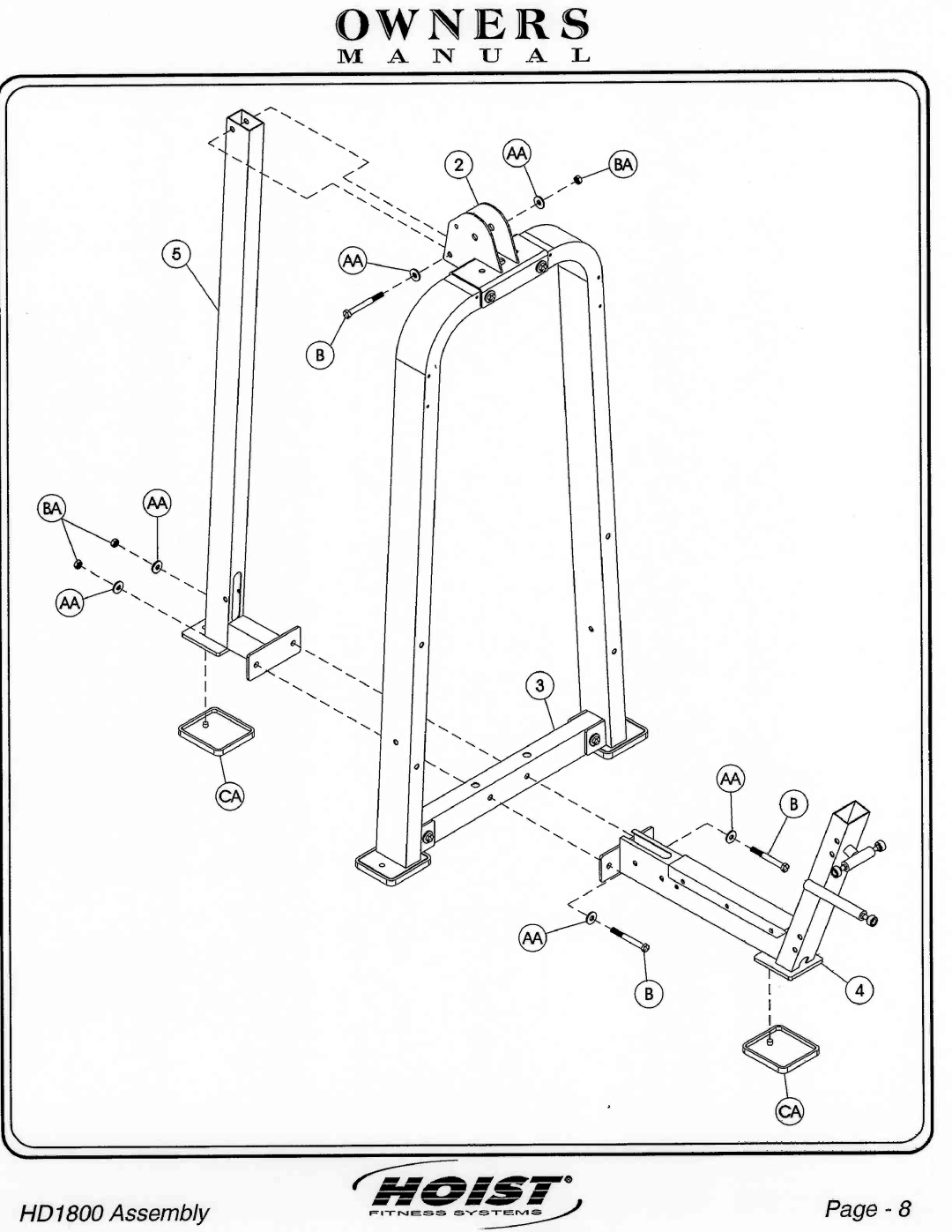 Hoist Fitness HD1800 manual 