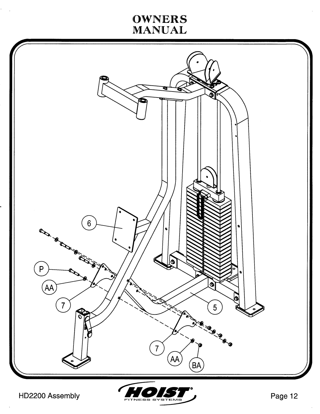 Hoist Fitness HD2200-A manual 