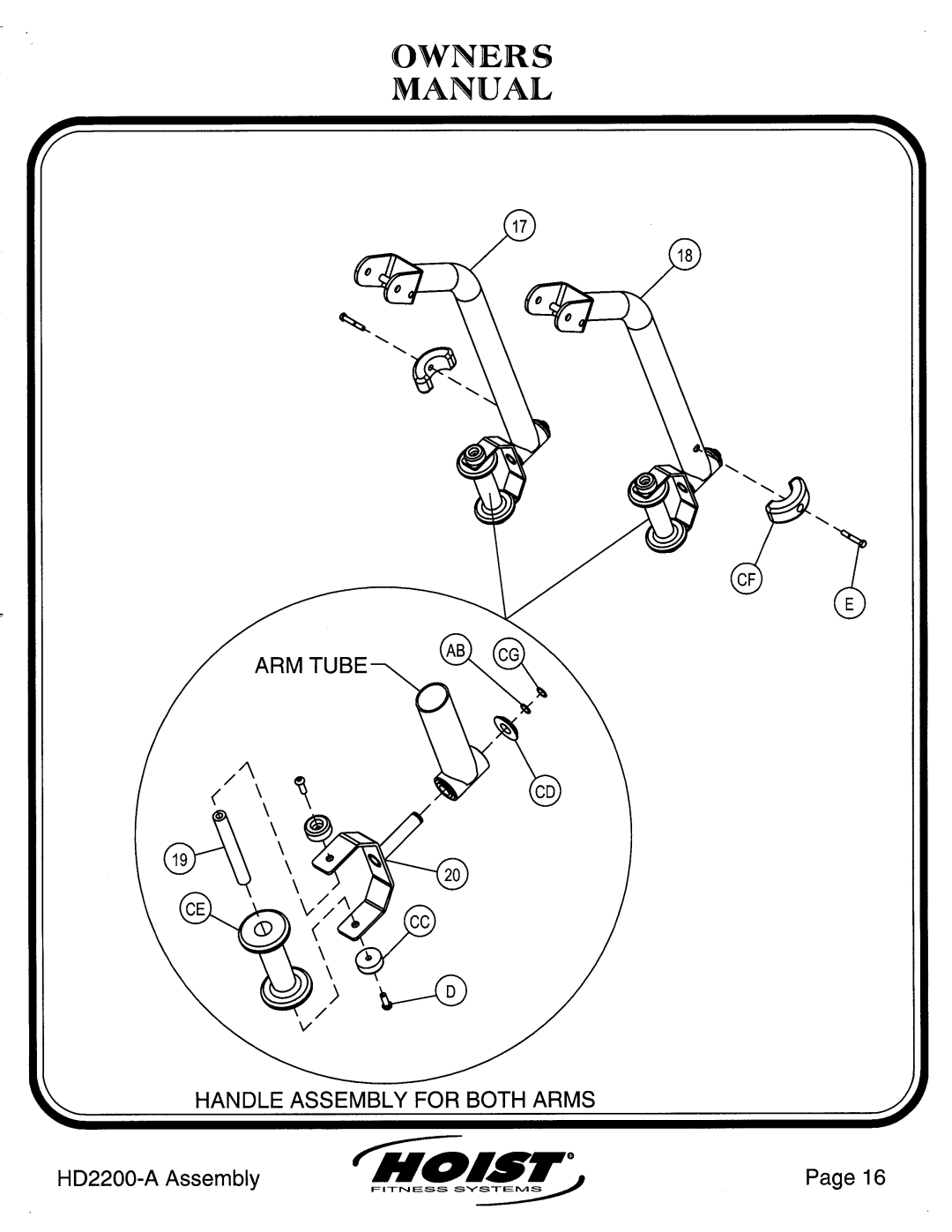 Hoist Fitness HD2200-A manual 