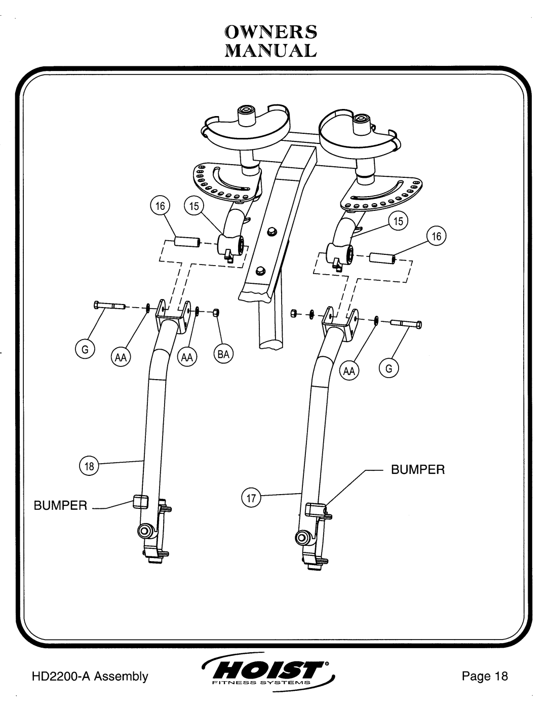 Hoist Fitness HD2200-A manual 