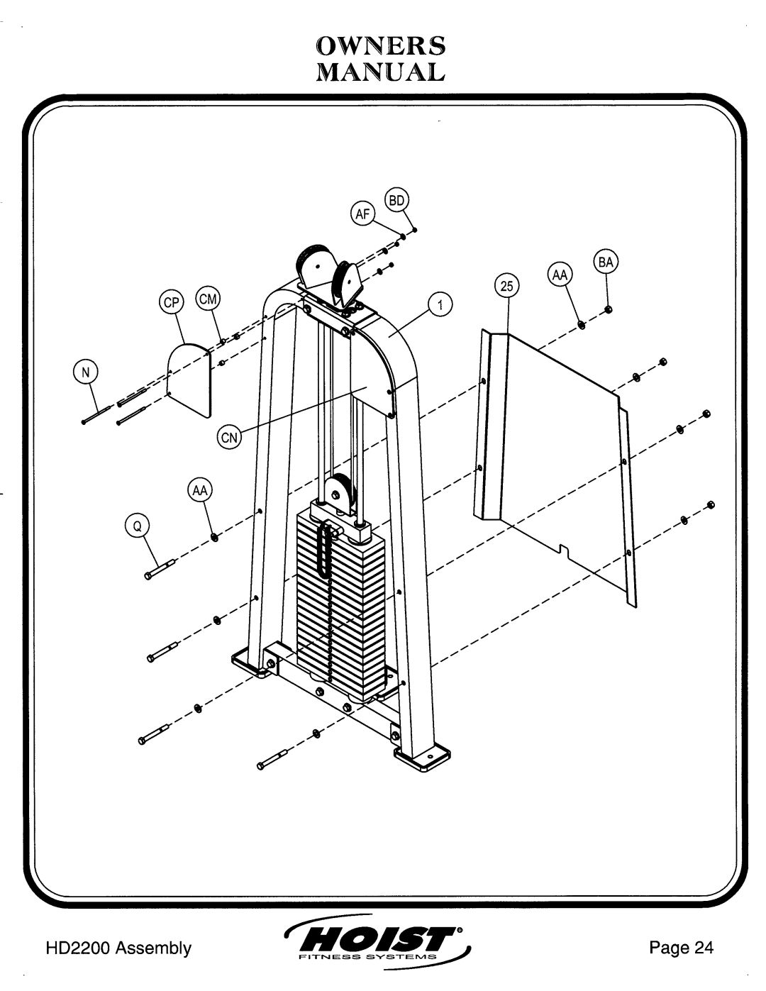 Hoist Fitness HD2200-A manual 