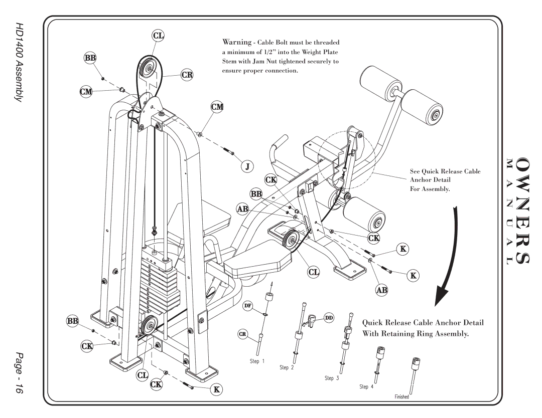 Hoist Fitness HDI400 owner manual HD1400 