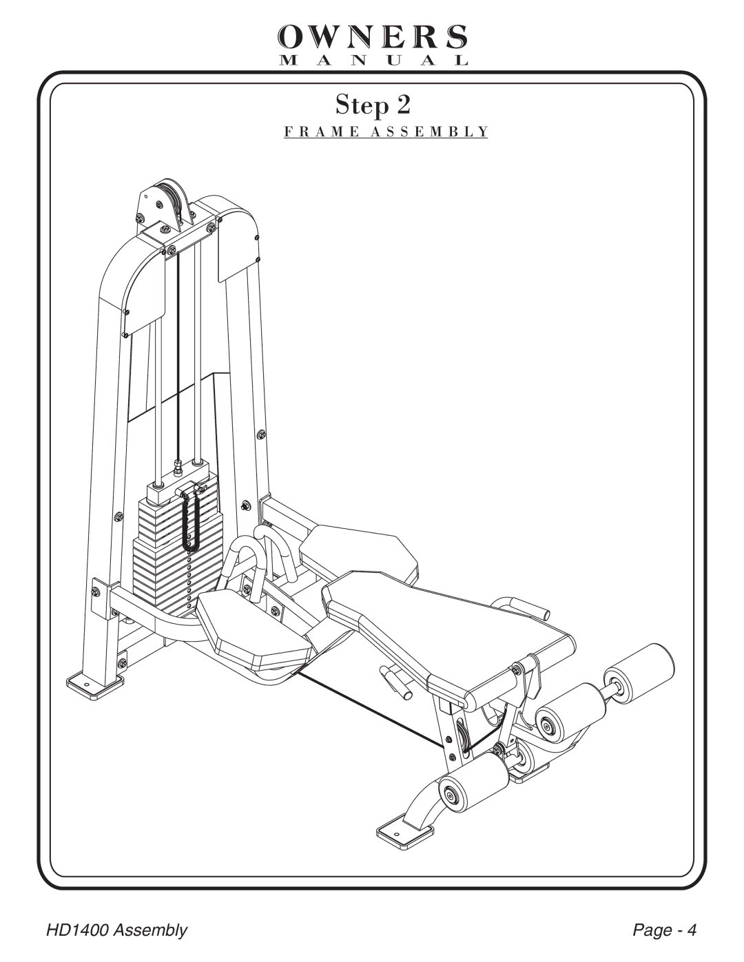 Hoist Fitness HDI400 owner manual Step 