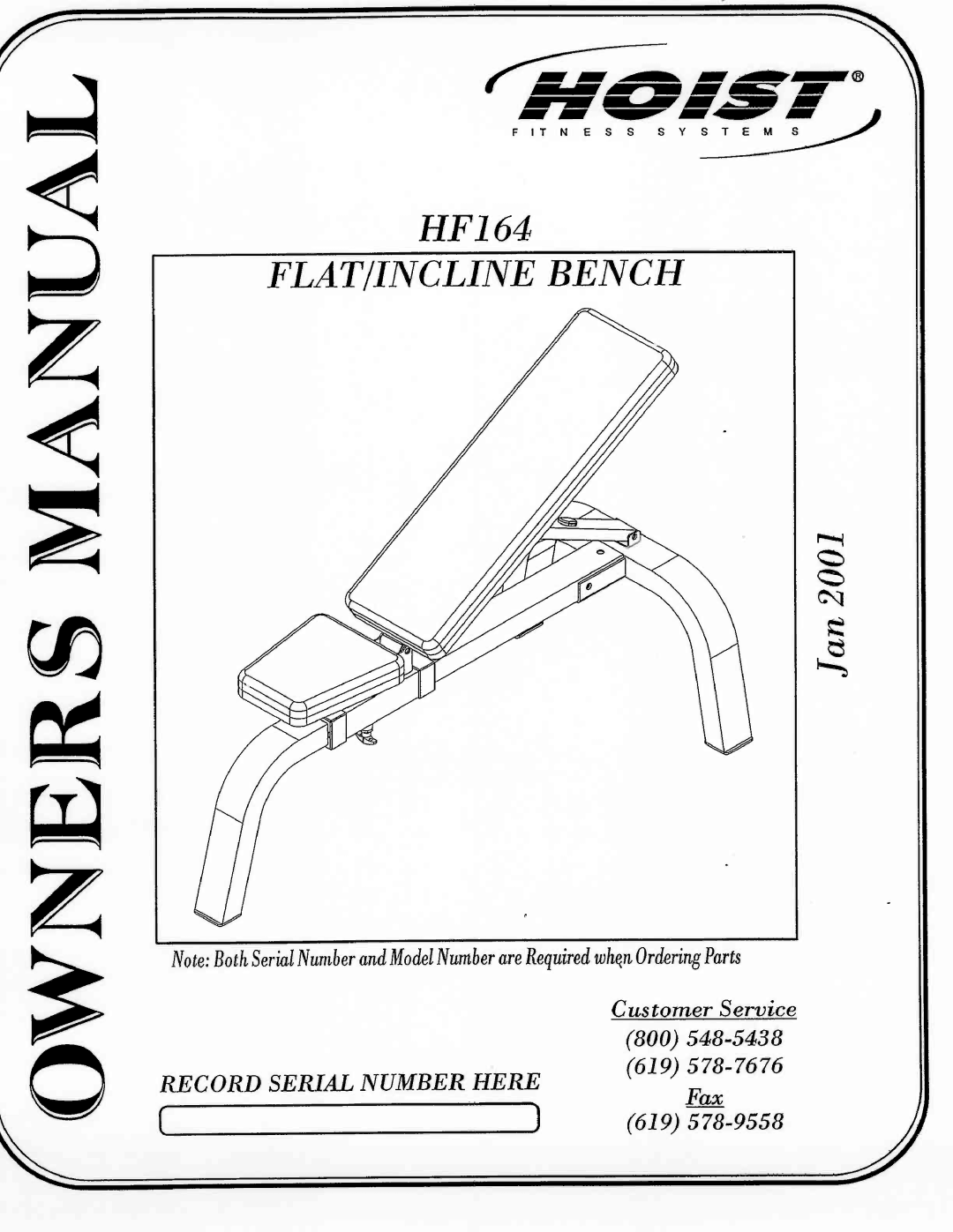 Hoist Fitness HF164 manual 