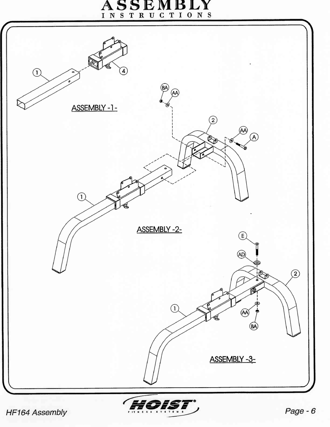 Hoist Fitness HF164 manual 